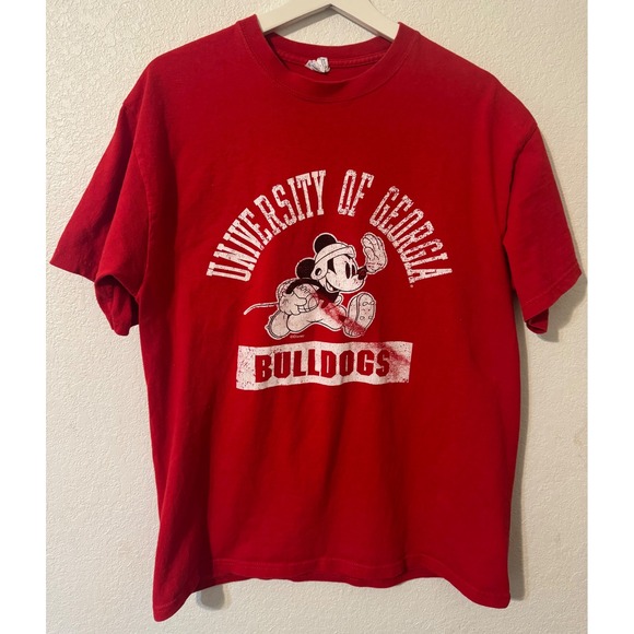 Soffe University of Georgia‎ Bulldogs Mickey Mouse T-Shirt Large - Picture 1 of 5
